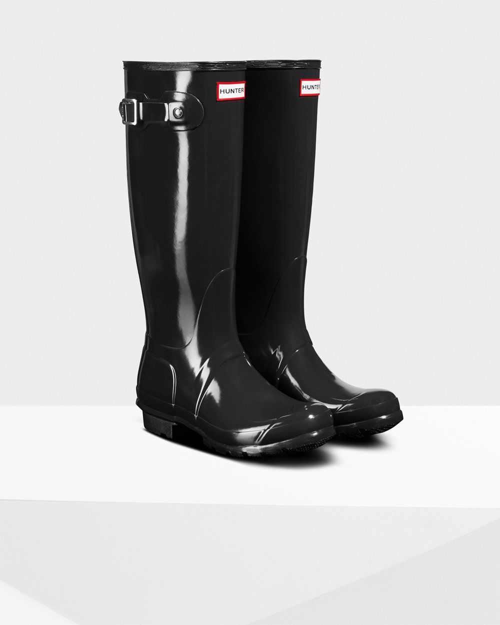 Hunter Mujer Original Gloss - Botas de Lluvia Negras - 071-JCDSFH